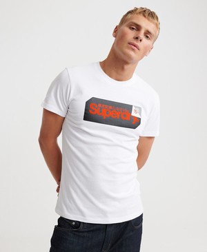 Superdry Core Logo Tag Férfi Pólók Fehér | VOXFR8543